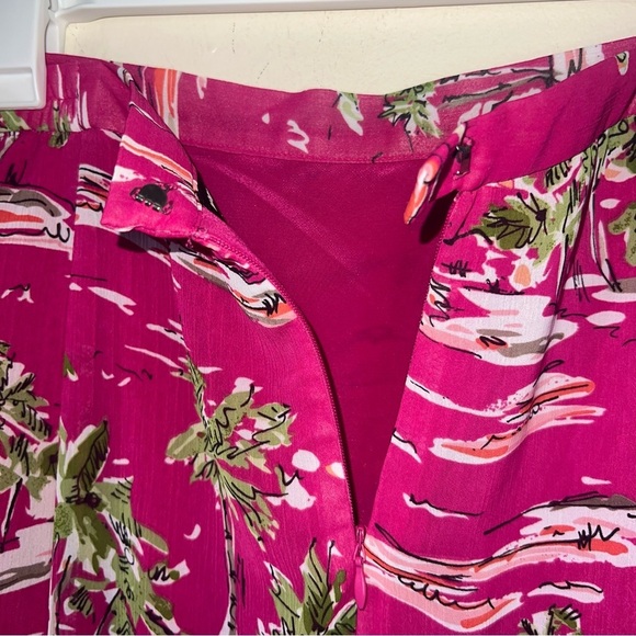 Norton McNaughton Skirt Tropical Pink Lined Midi Skirt Size 18 - Picture 8 of 9